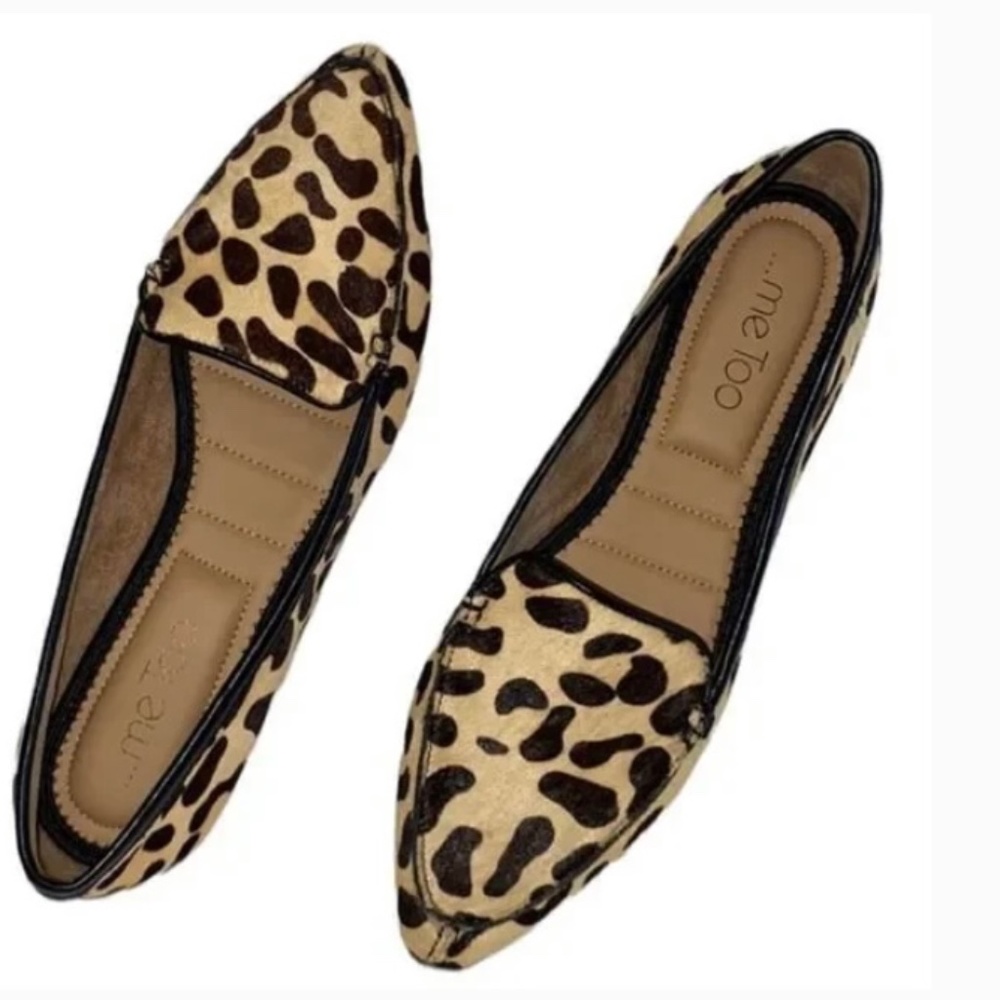 Me Too “Cade” Calf Leather Upper Animal Print Loafers, size 8M, New Without Box.